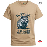 I'm Not Lost I'm Exploring Aggressively Funny Graphic T-Shirt | Unisex | Gildan® 64000
