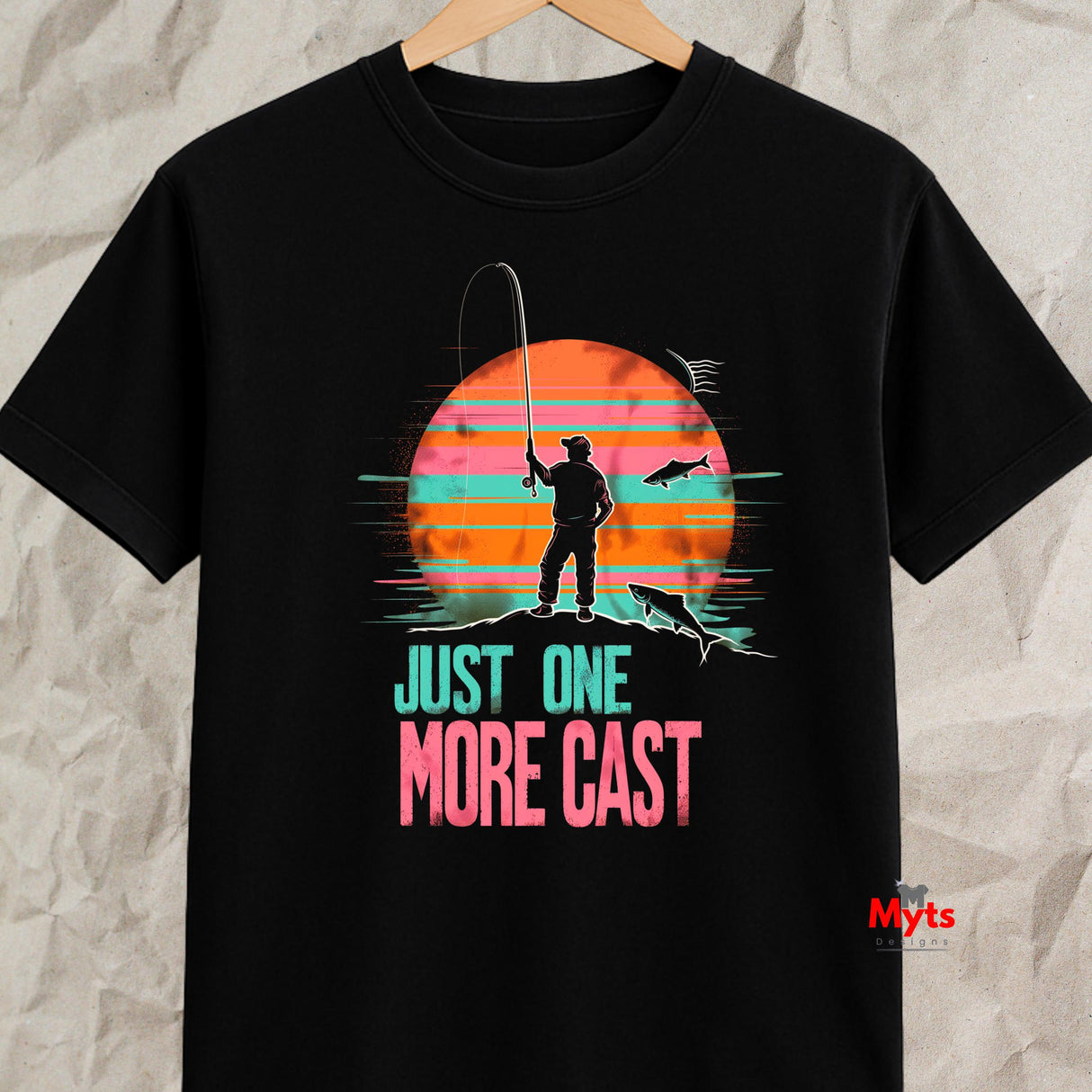 Just One More Cast Retro Style T-shirt | Gildan® 64000