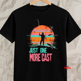 Just One More Cast Retro Style T-shirt | Gildan® 64000