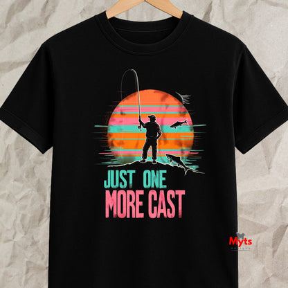 Just One More Cast Retro Style T-shirt | Gildan® 64000
