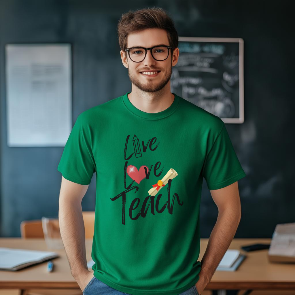 Teacher Gift Live Love Teach T-Shirt for Educators – Comfortable & Stylish Tee