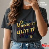 Midnight Wild T-Shirt – Floral Celestial Graphic Tee for Women