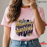 Midnight Wild T-Shirt – Floral Celestial Graphic Tee for Women