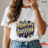 Midnight Wild T-Shirt – Floral Celestial Graphic Tee for Women