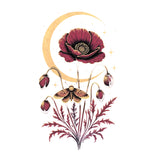 Moth Moon Poppy T-Shirt – Celestial Floral Graphic Tee