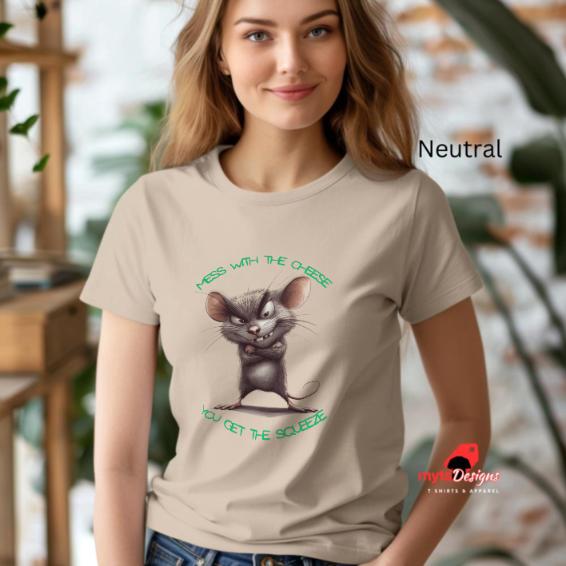 Funny Mouse T-Shirt | Cute Animal Graphic Tee | Unisex Cotton Shirt