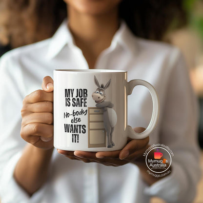 Funny Donkey Office Humor Coffee Mug – Ideal Gift for Coworkers & Boss