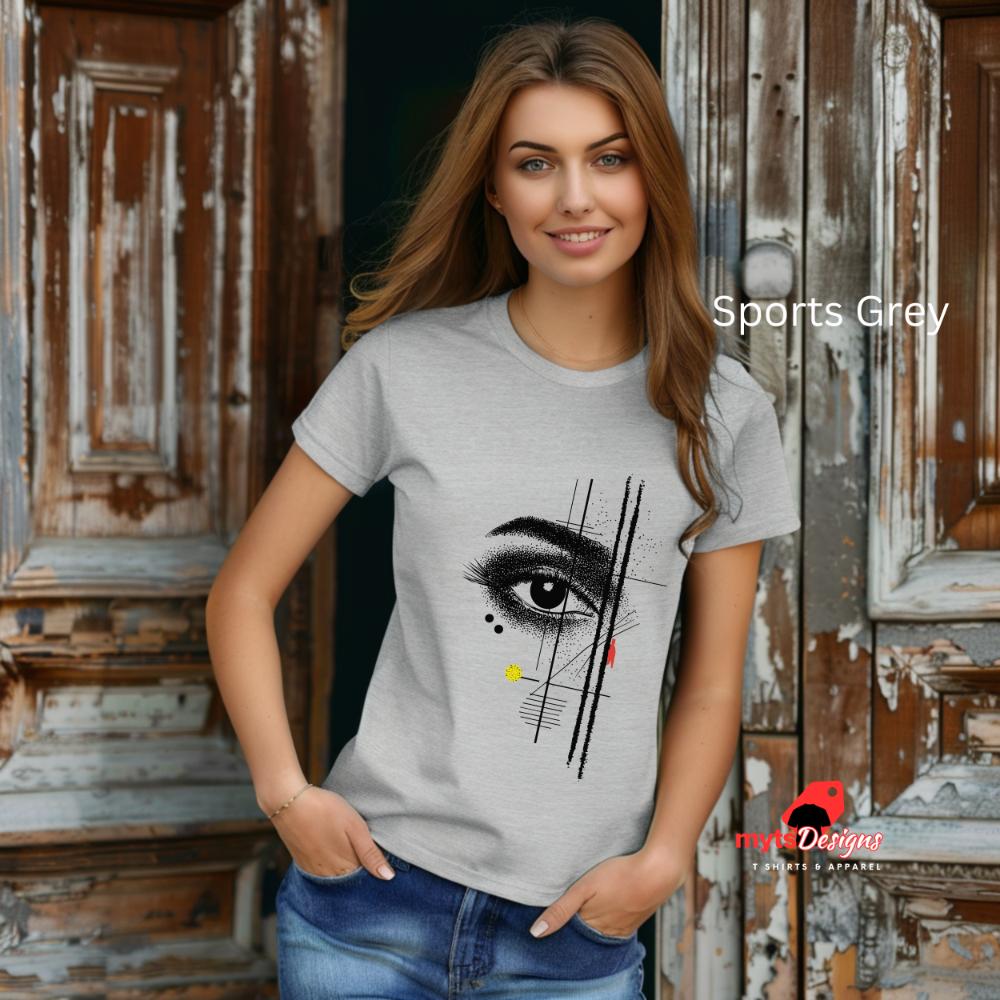 Seeing Eye Minimalistic Design T-Shirt, All-Seeing Eye Shirt, Mystical Graphic Tee, Modern Minimalist Art, Unique Boho Tee, Eye Symbol Shirt