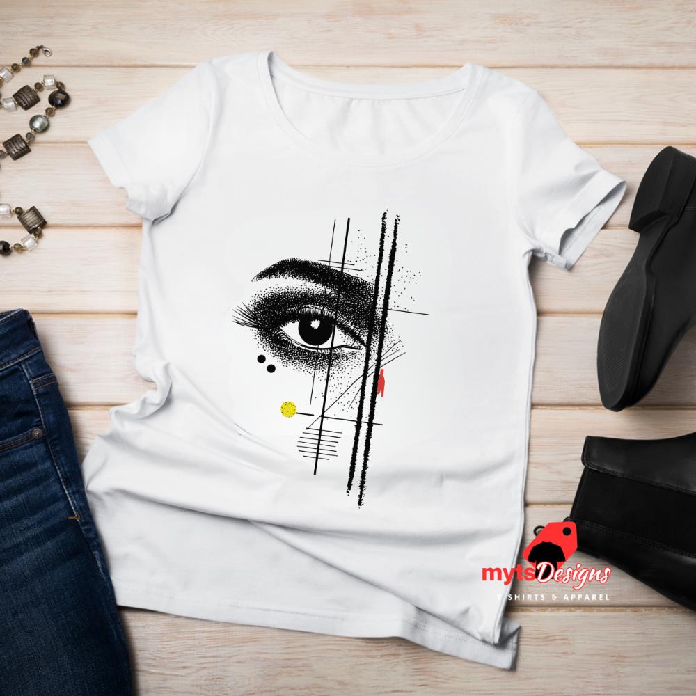 Seeing Eye Minimalistic Design T-Shirt, All-Seeing Eye Shirt, Mystical Graphic Tee, Modern Minimalist Art, Unique Boho Tee, Eye Symbol Shirt