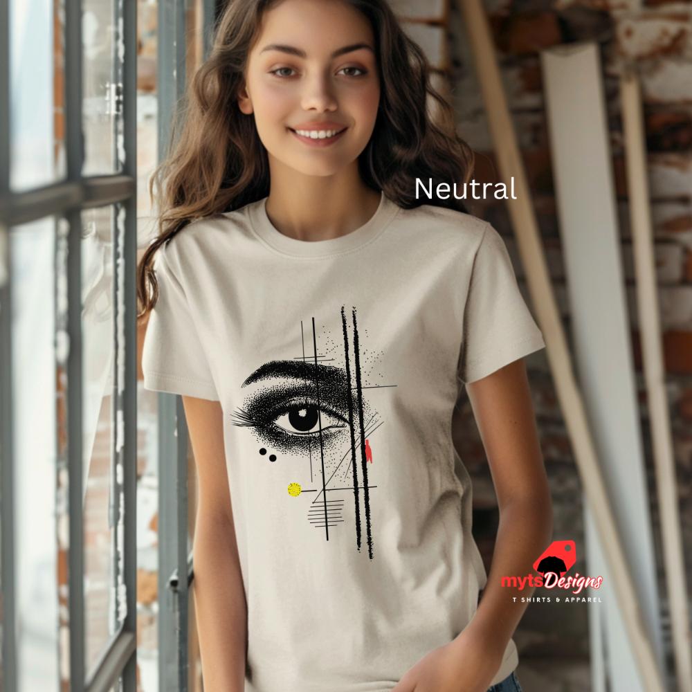 Seeing Eye Minimalistic Design T-Shirt, All-Seeing Eye Shirt, Mystical Graphic Tee, Modern Minimalist Art, Unique Boho Tee, Eye Symbol Shirt