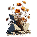 New Growth Poppy & Wildflower T-Shirt – Botanical Nature Graphic Tee