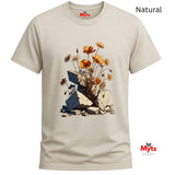 New Growth Poppy & Wildflower T-Shirt – Botanical Nature Graphic Tee