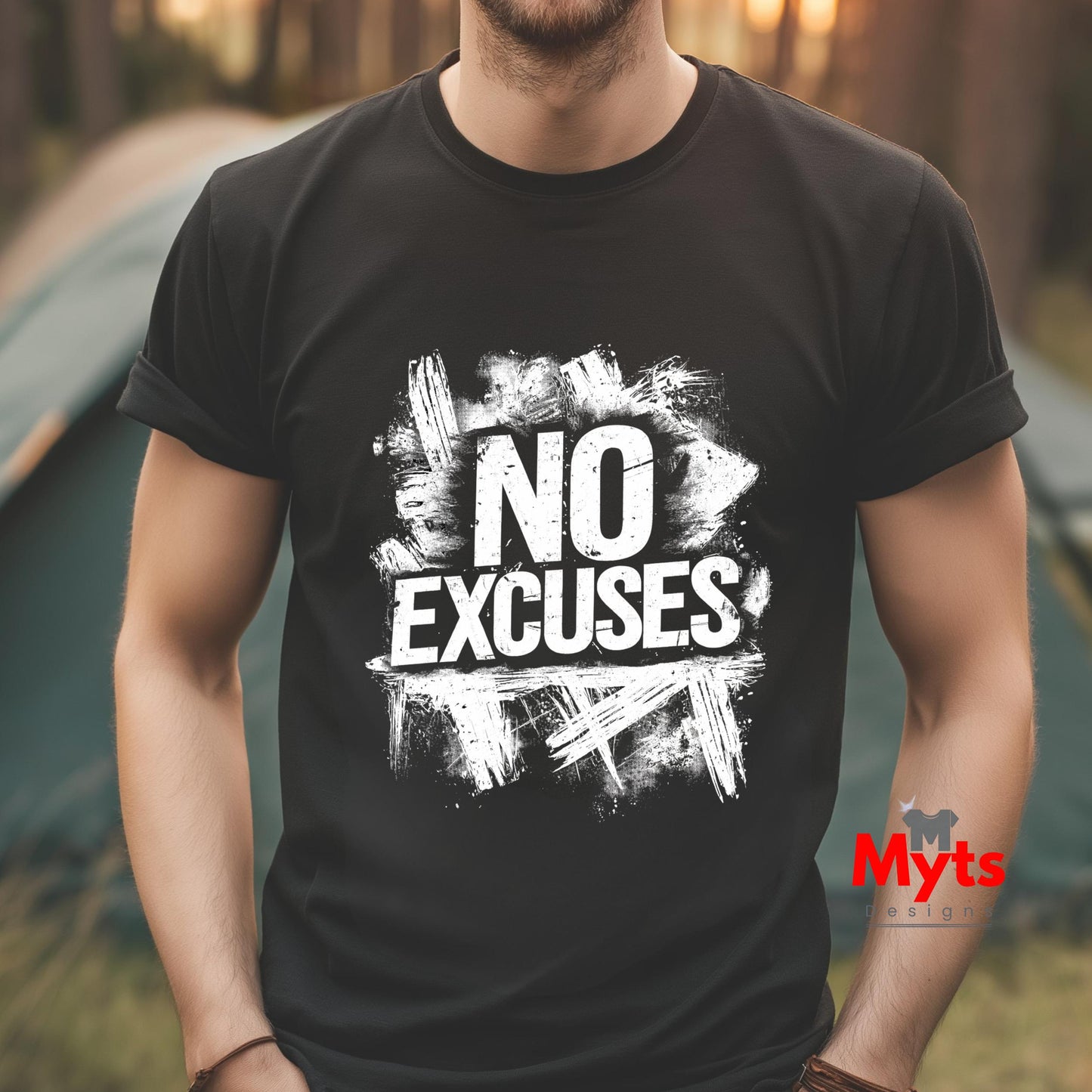 No Excuses Motivational T-Shirt - Fitness Graphic Tee