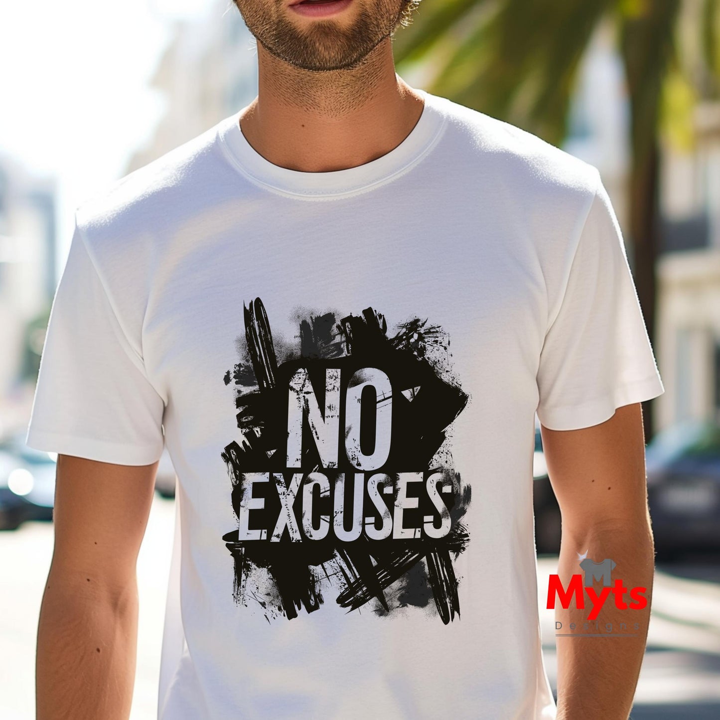 No Excuses Motivational T-Shirt - Fitness Graphic Tee