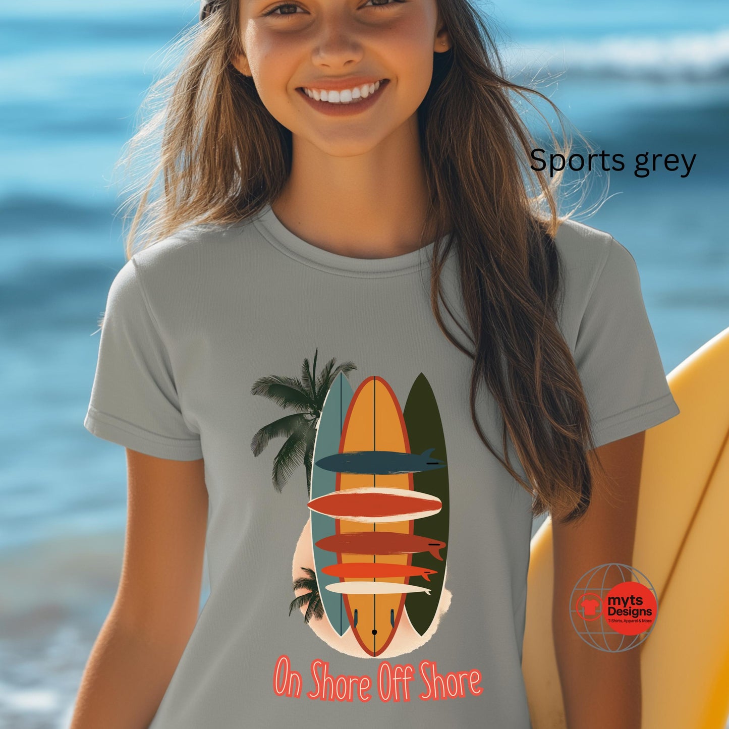 Surfboard Graphic T-Shirt – Premium Cotton Surf Tee | On Shore Off Shore