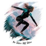On Shore Off Shore Women's Surf T-Shirt | Graphic Beach Tee | Mytsdesigns