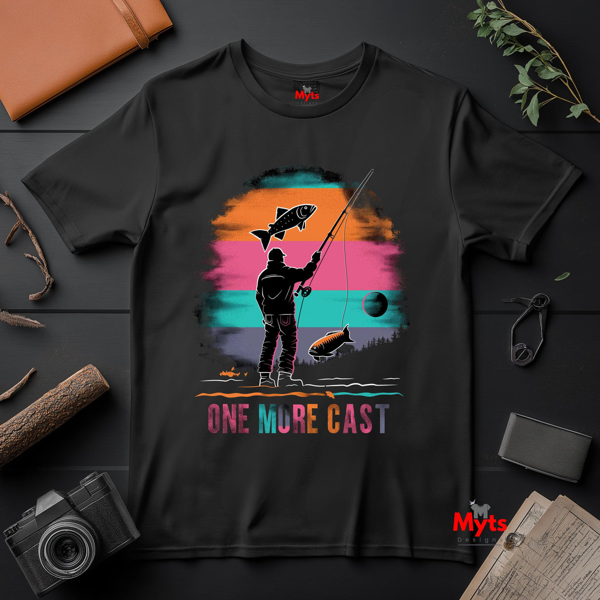 One More Cast Fishing T-Shirt - Black