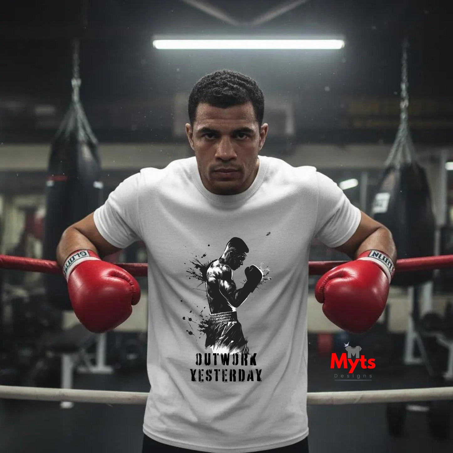 Outwork Yesterday Motivational T-Shirt - Hustle Tee