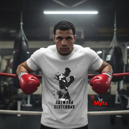 Outwork Yesterday Motivational T-Shirt - Hustle Tee