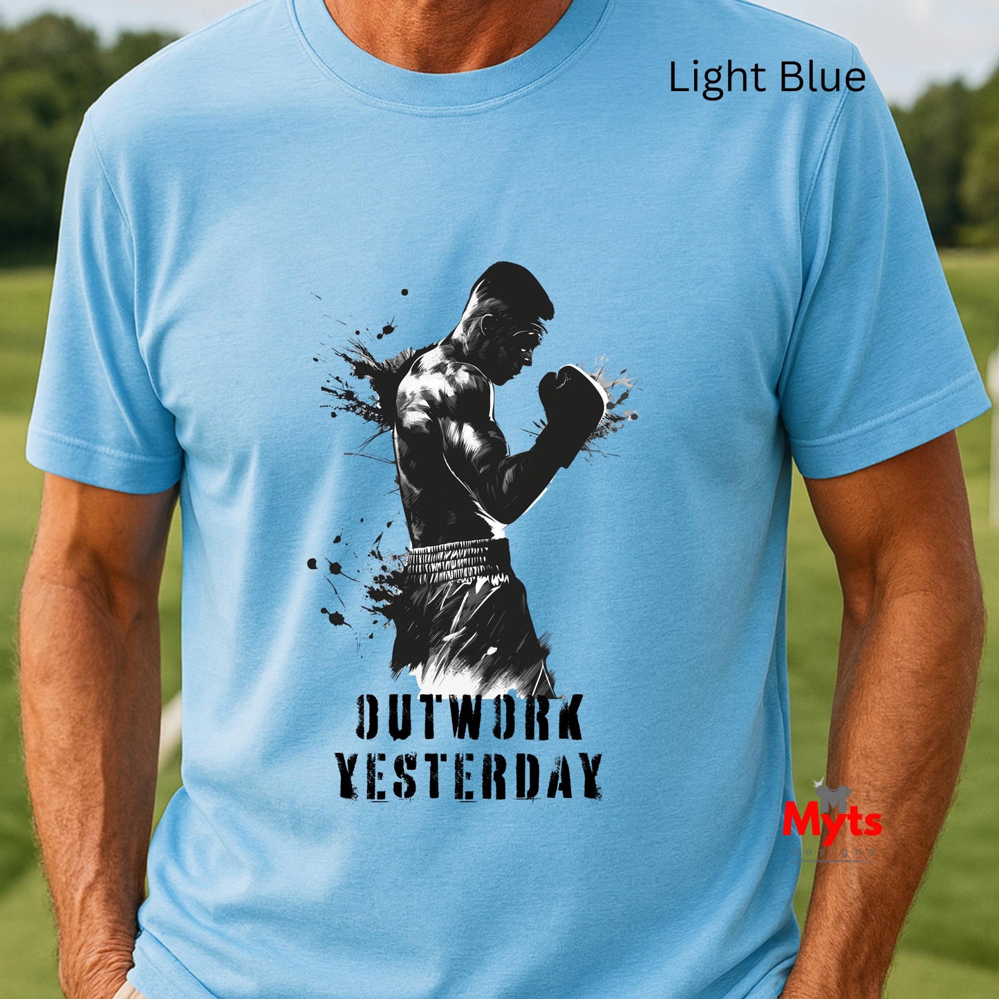 Outwork Yesterday Motivational T-Shirt - Hustle Tee