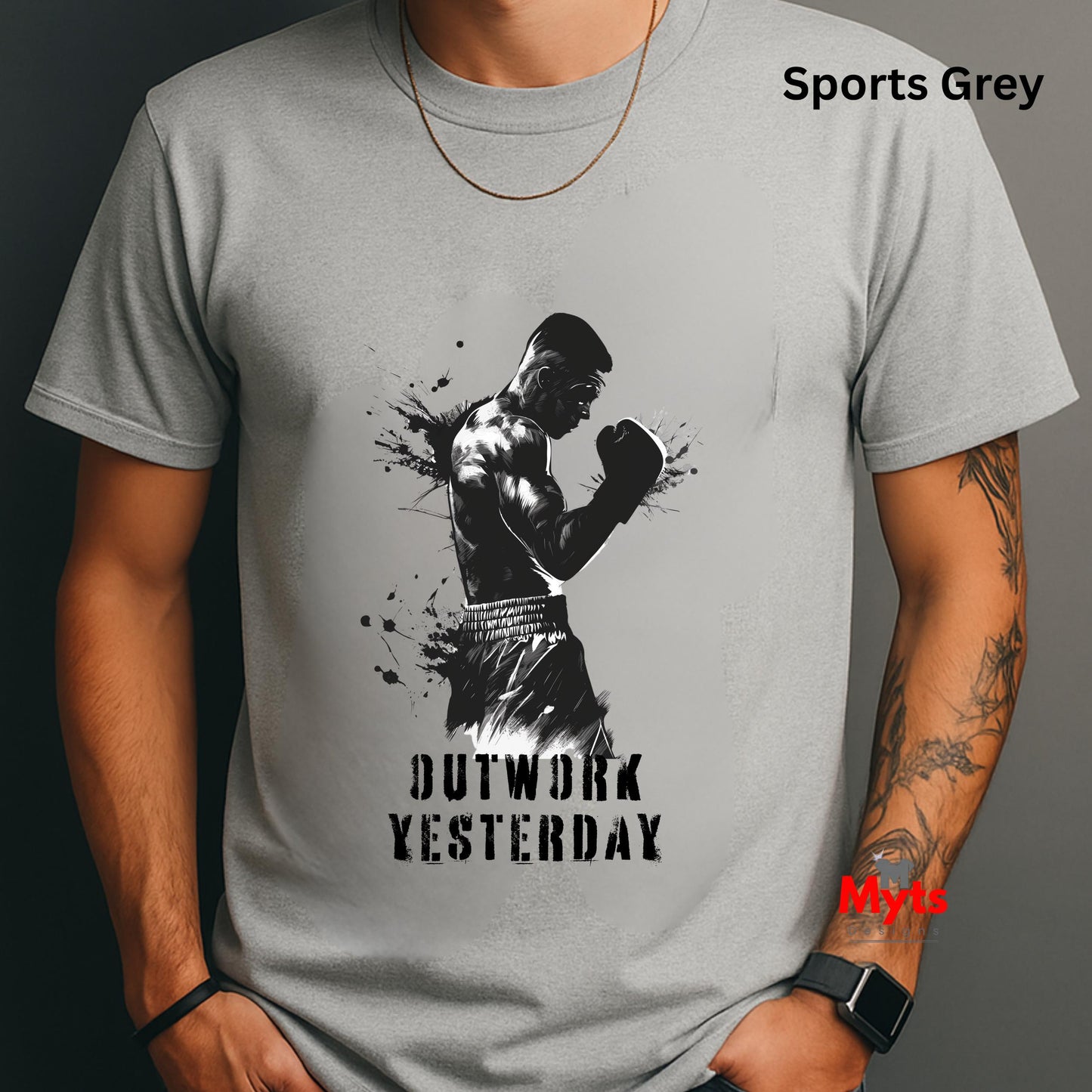 Outwork Yesterday Motivational T-Shirt - Hustle Tee