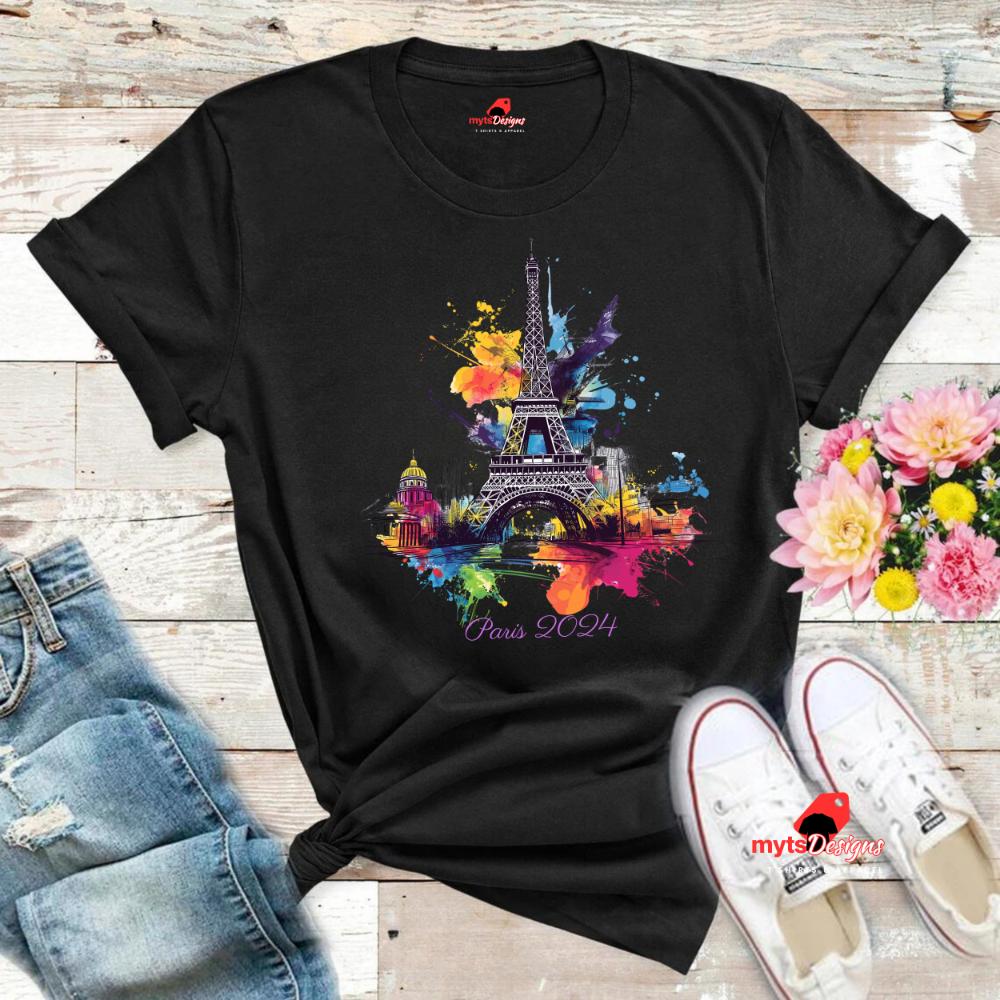 Pop Art Eiffel Tower T-Shirt | Paris Graphic Tee