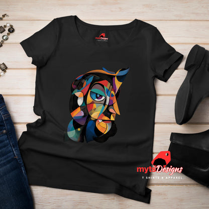 Abstract Picasso-Style Faces T-Shirt – Soft Cotton Tee for Art Lovers & Creatives | MytsDesigns
