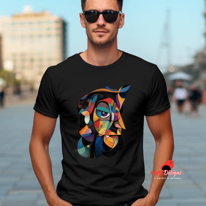 Abstract Picasso-Style Faces T-Shirt – Soft Cotton Tee for Art Lovers & Creatives | MytsDesigns