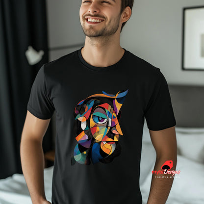 Abstract Picasso-Style Faces T-Shirt – Soft Cotton Tee for Art Lovers & Creatives | MytsDesigns