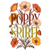 Poppy Spirit T-Shirt – Retro Floral Graphic Tee for Women