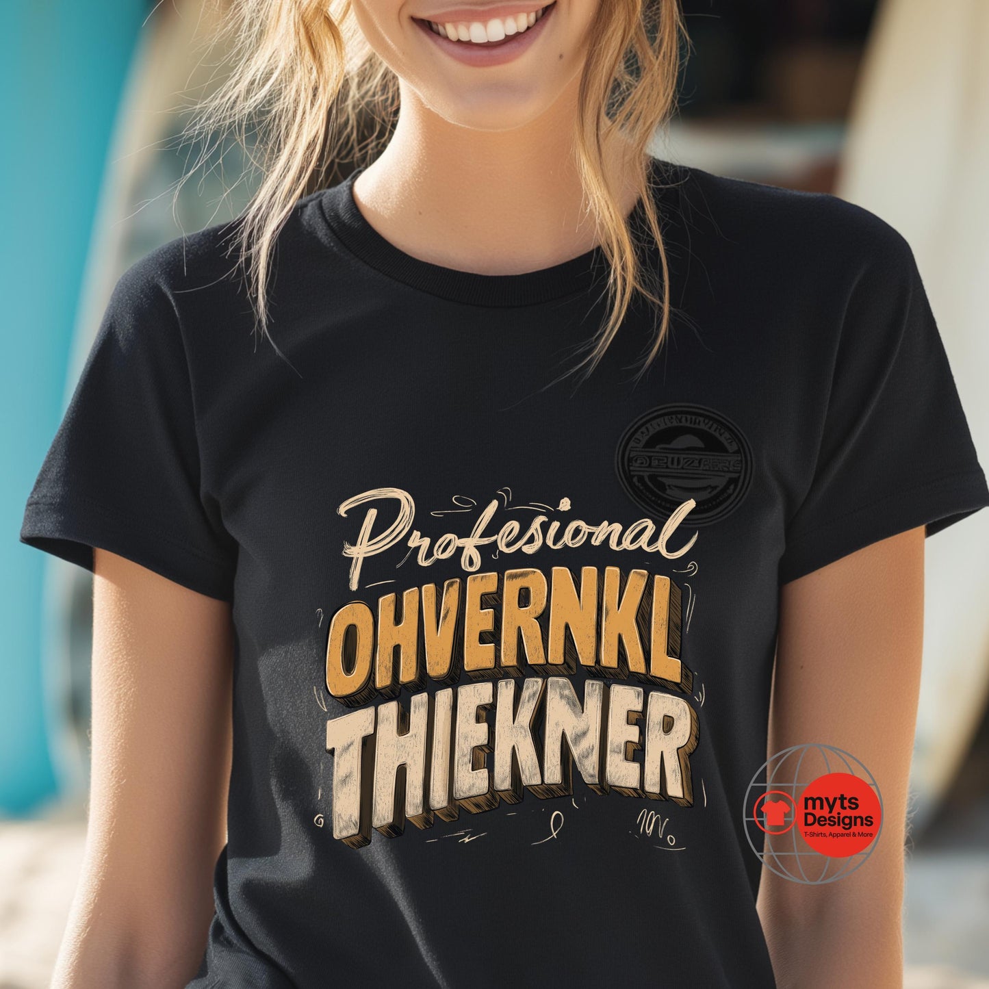 Professional Overthinker Funny T-Shirt – Witty Retro Typography Tee for Creative Minds