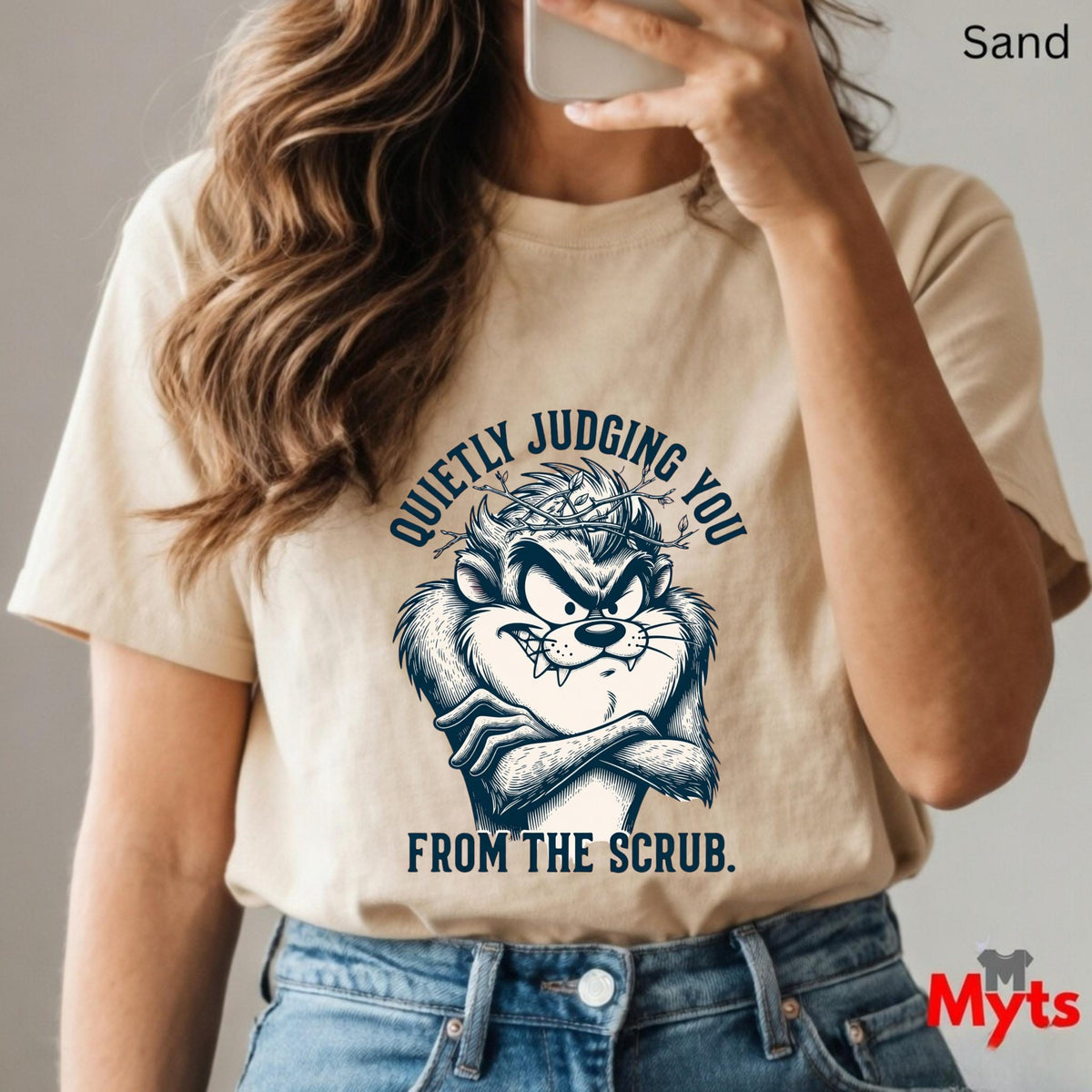 Quietly Judging You Funny Tasmanian Devil Graphic T-Shirt