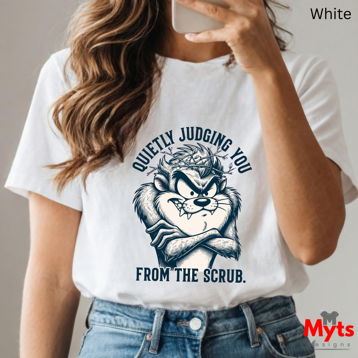 Quietly Judging You Funny Tasmanian Devil Graphic T-Shirt