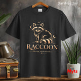 Raccoon Follow Your Nature T-Shirt | Woodland Wildlife Graphic Tee