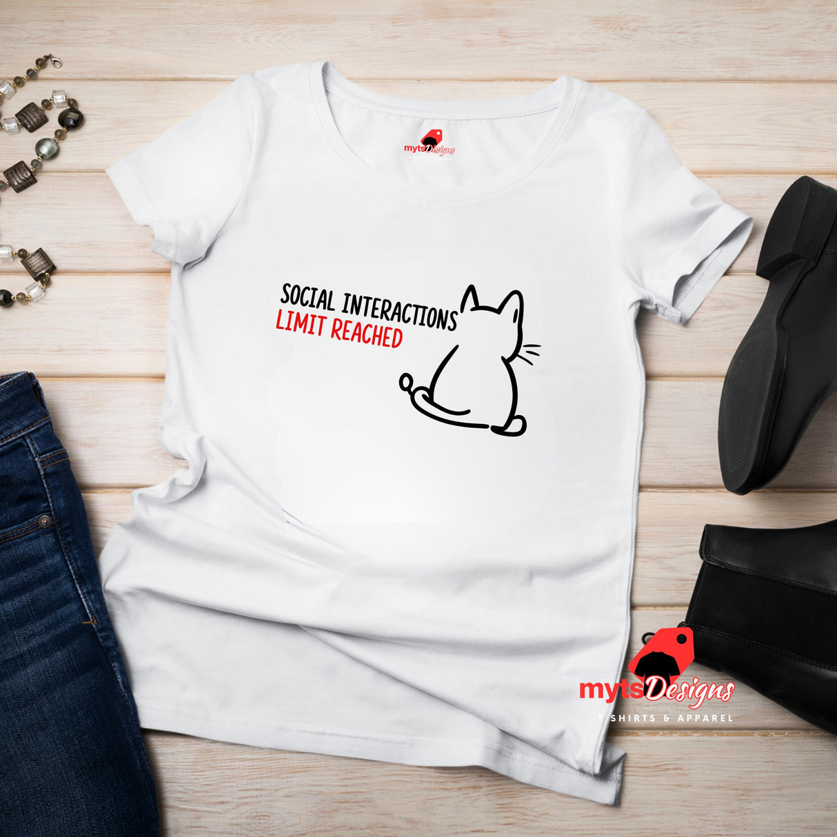 cute cat graphic tee