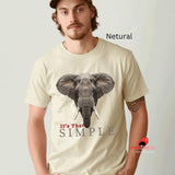 It's That Simple Elephant T-Shirt - Minimalist Animal Graphic Tee
