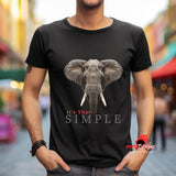 It's That Simple Elephant T-Shirt - Minimalist Animal Graphic Tee