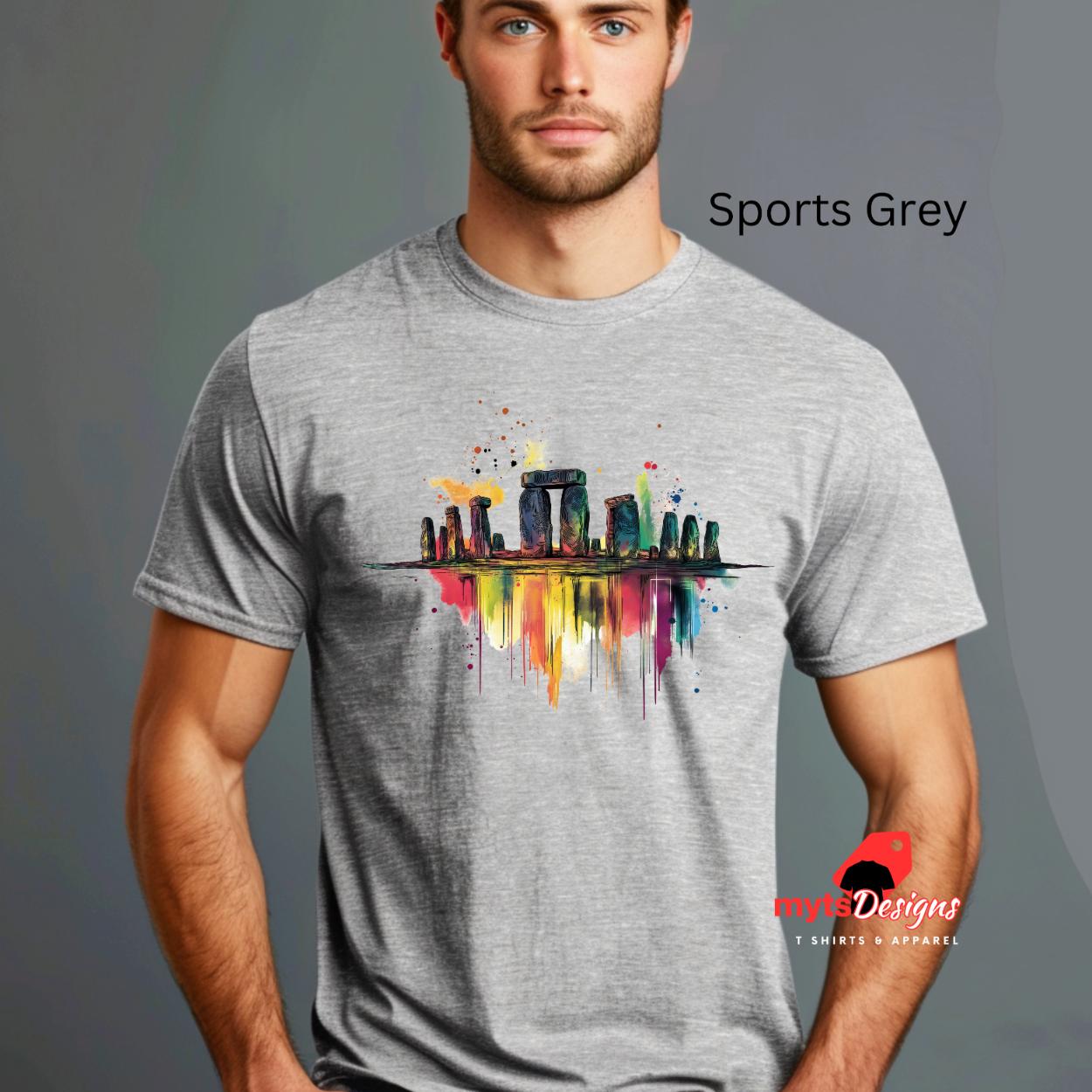 Stonehenge new art T-shirt, Pop Art Stonehenge T-Shirt, Iconic England Landmark Tee, Vibrant Artistic Design