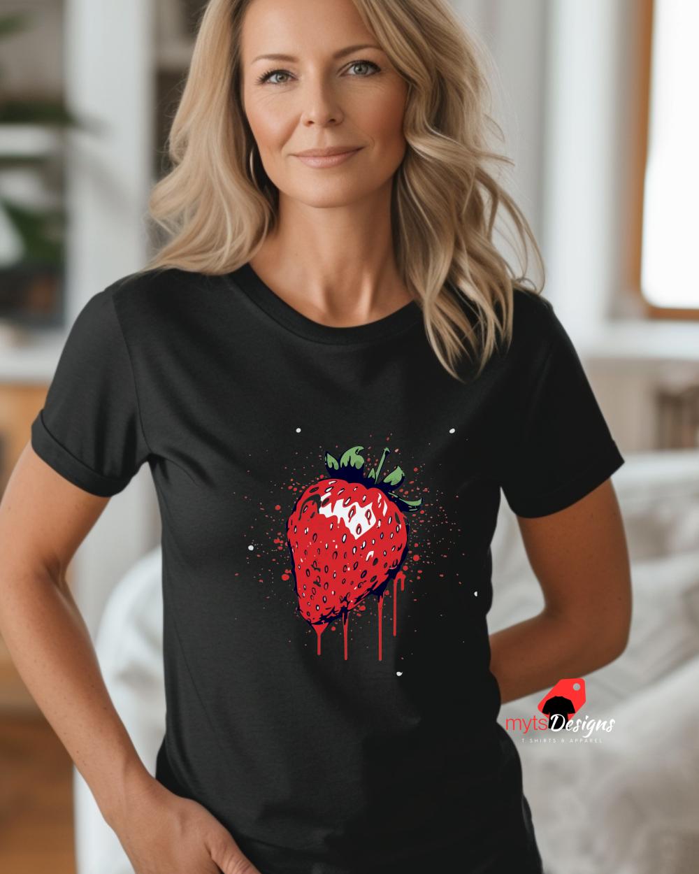 Strawberry T-shirt Strawberry Fruit, T shirts, Summer Wear, Casual wear, Gift shirts