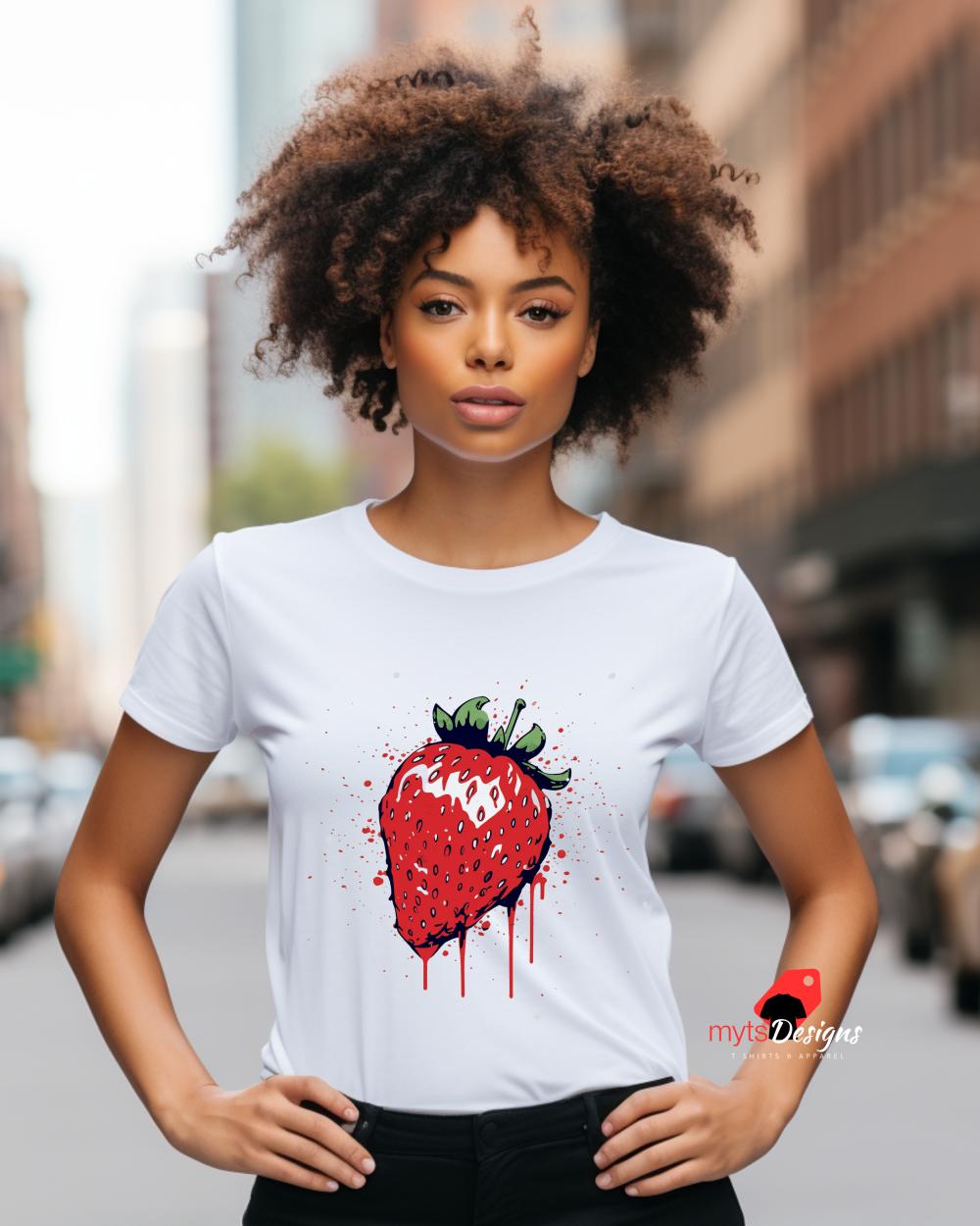 Strawberry T-shirt Strawberry Fruit, T shirts, Summer Wear, Casual wear, Gift shirts