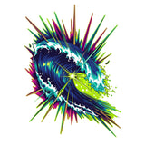 Neon Wave Surf Graphic T-Shirt – Retro Beach Unisex Tee