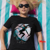 On Shore Off Shore Women's Surf T-Shirt | Graphic Beach Tee | Mytsdesigns