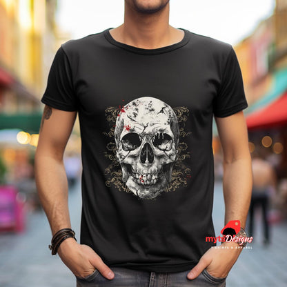 Traditional Skull T-Shirt – Soft Cotton Tee with Iconic Skull Design | MytsDesigns