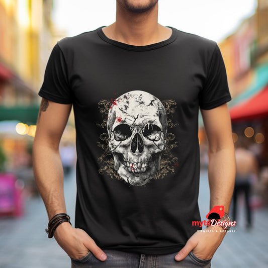Traditional Skull T-Shirt – Soft Cotton Tee with Iconic Skull Design | MytsDesigns