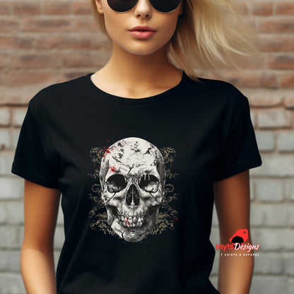 Traditional Skull T-Shirt – Soft Cotton Tee with Iconic Skull Design | MytsDesigns