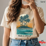 Take a Stand Palm Island Wave T-Shirt – Vintage Surf Beach Tee