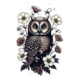Floral Owl T-Shirt – Vintage Botanical Owl Graphic Tee