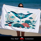 The Ray Manta Ray & Coral Reef Beach Towel