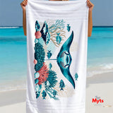The Ray Manta Ray & Coral Reef Beach Towel