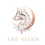  The Vixen Moon fox graphic T-shirt design detailed celestial fox portrait, crescent moon, stars and botanical artwork.